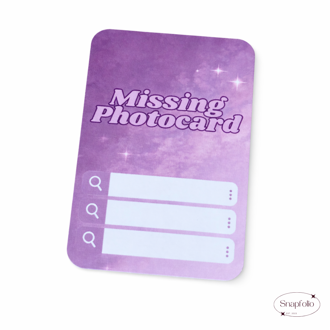 Photocard Binder Fillers / Placeholders (Pack of 10) - Purple