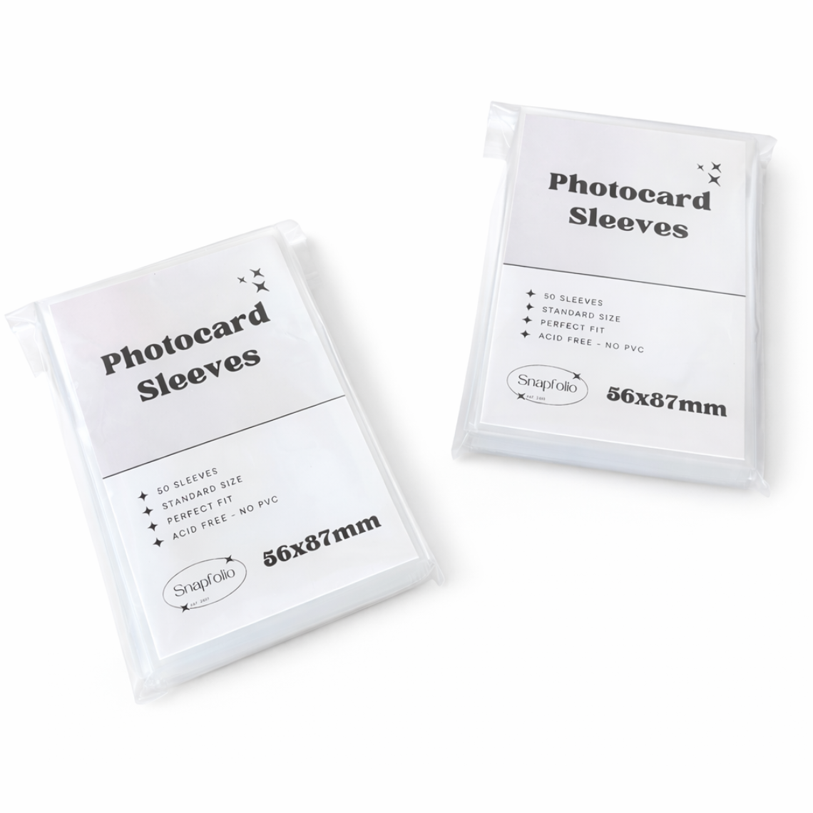 Kpop Photocard Sleeves - 56x87mm (Pack of 50)