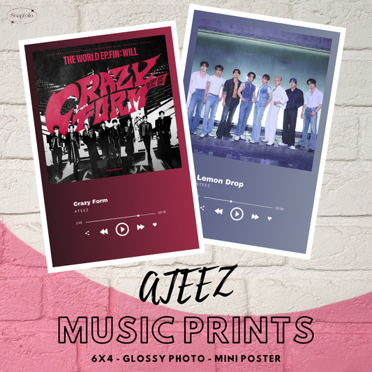 ATEEZ Mini Music Poster (6x4 Photo Print)