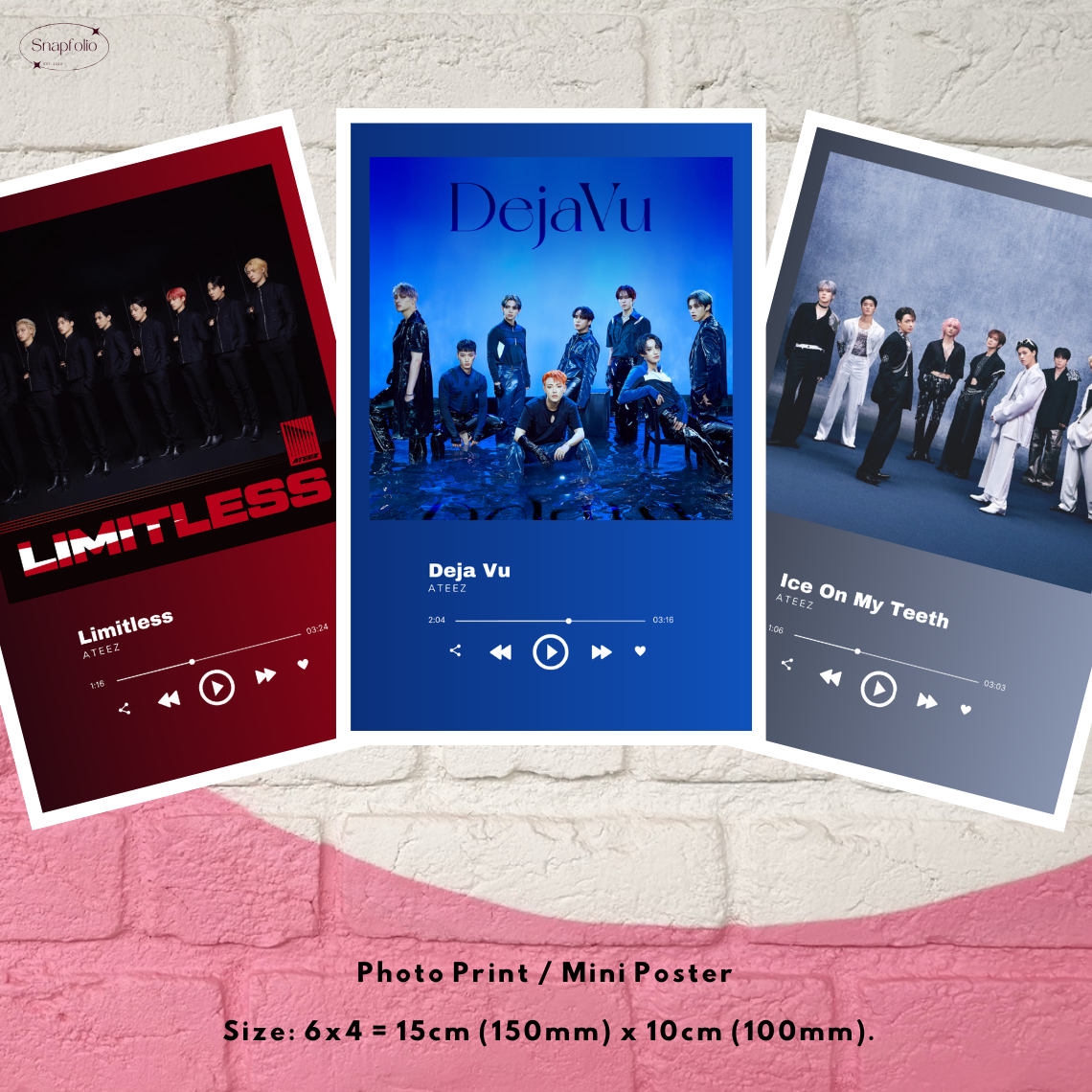 ATEEZ Mini Music Poster (6x4 Photo Print)