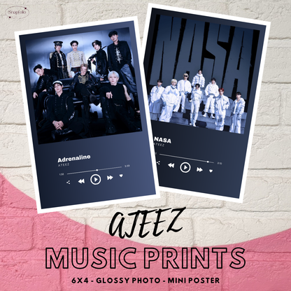 ATEEZ Song Prints (6x4 Photo), Mini Music Poster