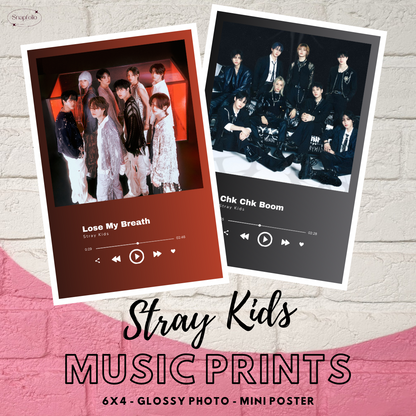 Stray Kids Song Prints (6x4 Photo), Mini Music Poster