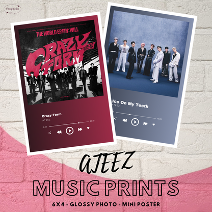 ATEEZ Mini Music Poster (6x4 Photo Print)