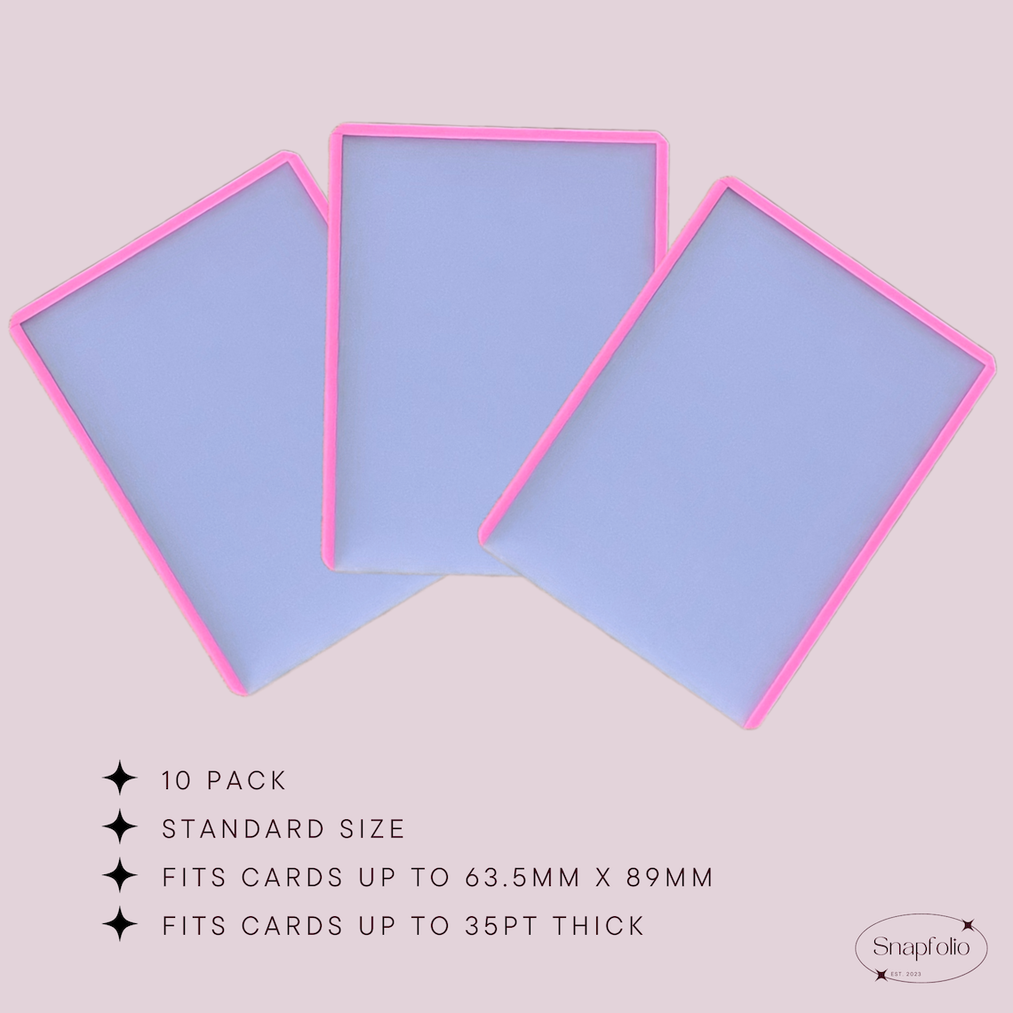 Toploaders - 3"x4" Pink (Pack of 10)