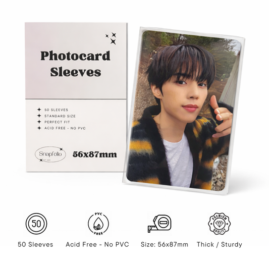 Kpop Photocard Sleeves - 56x87mm (Pack of 50)