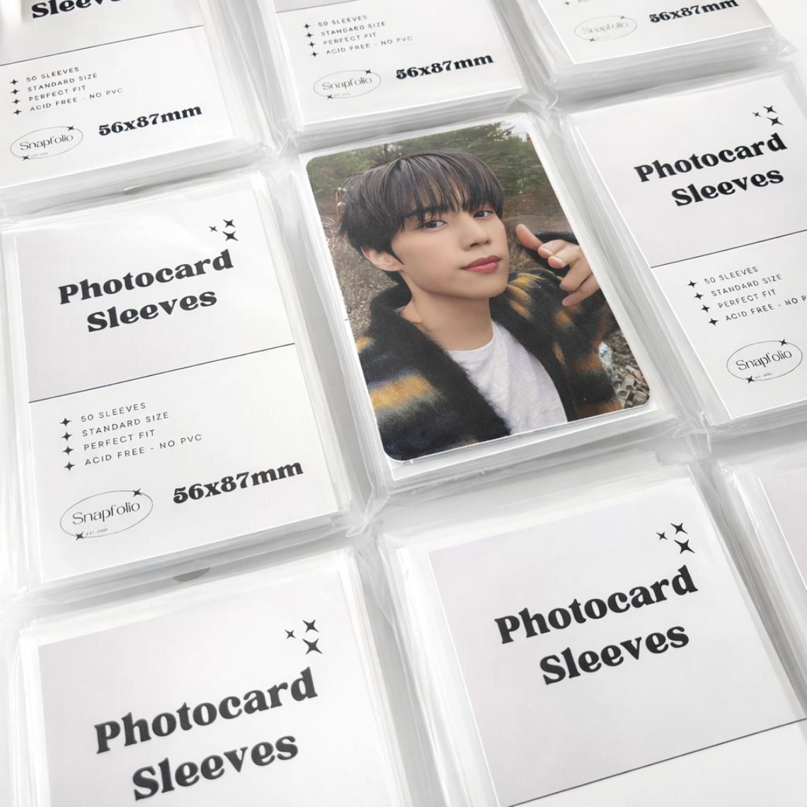 Kpop Photocard Sleeves - 56x87mm (Pack of 50)