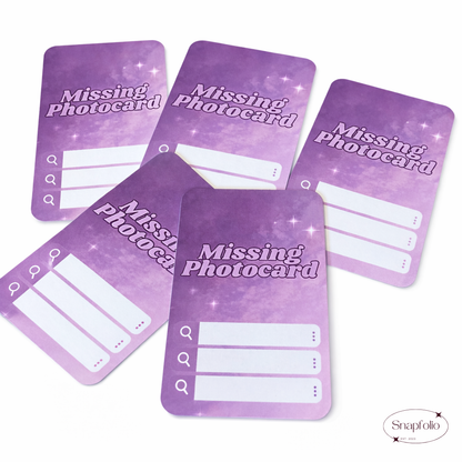 Photocard Binder Fillers / Placeholders (Pack of 10) - Purple