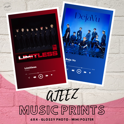 ATEEZ Mini Music Poster (6x4 Photo Print)