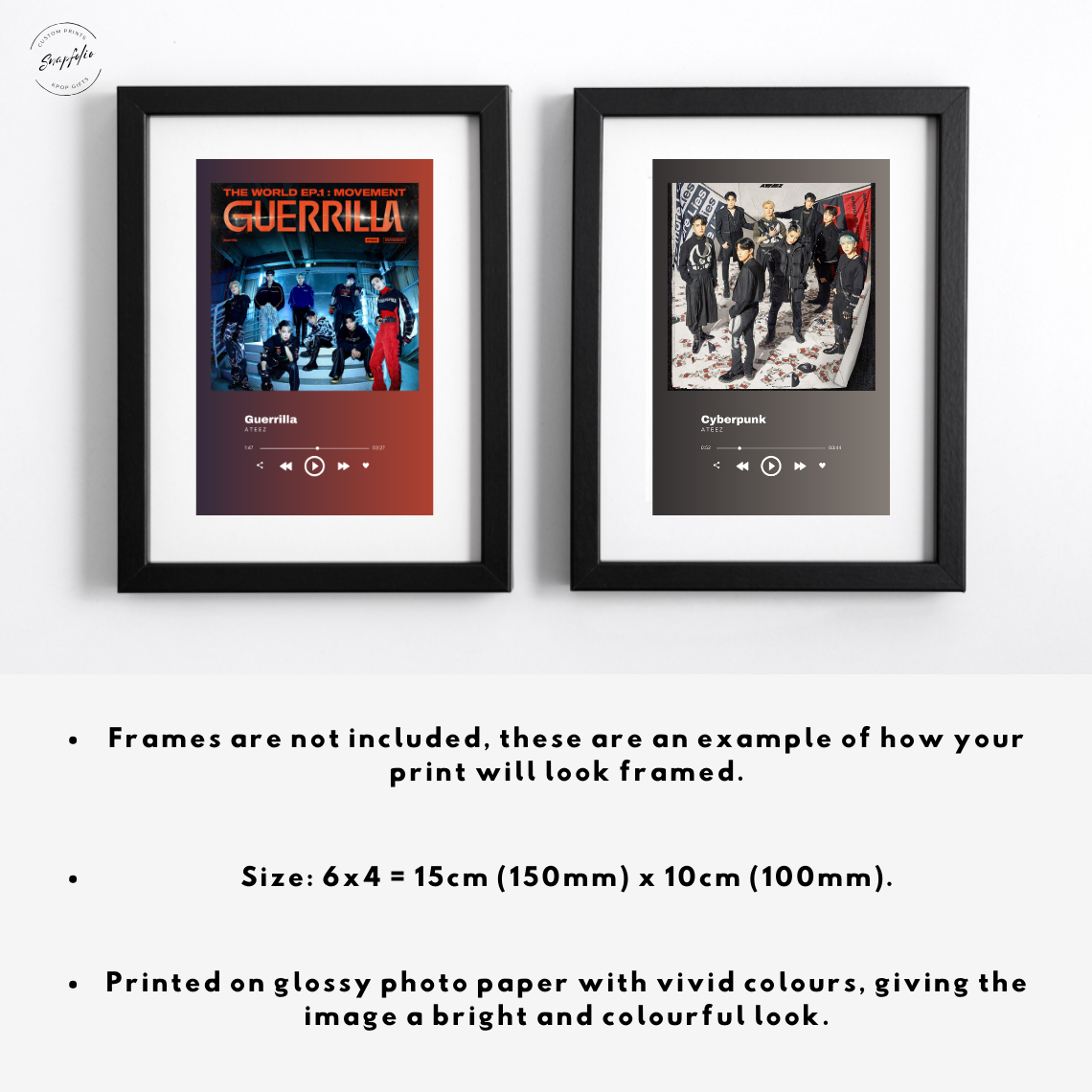 ATEEZ Mini Music Poster (6x4 Photo Print)