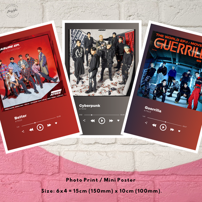 ATEEZ Mini Music Poster (6x4 Photo Print)