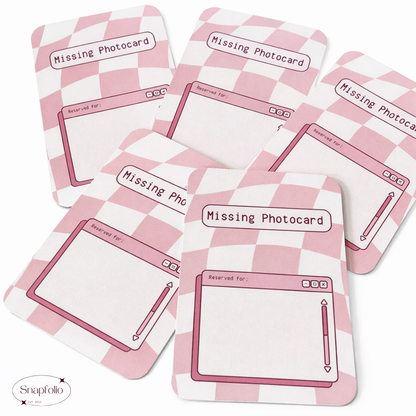 Photocard Binder Fillers / Placeholders (Pack of 10) - Pink Retro