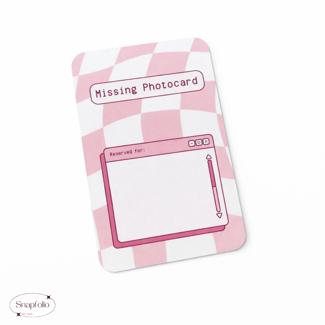 Photocard Binder Fillers / Placeholders (Pack of 10) - Pink Retro