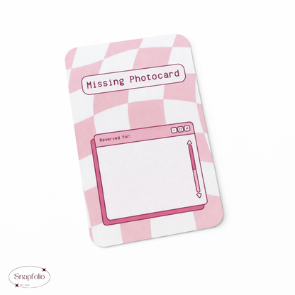 Photocard Binder Fillers / Placeholders (Pack of 10) - Pink Retro