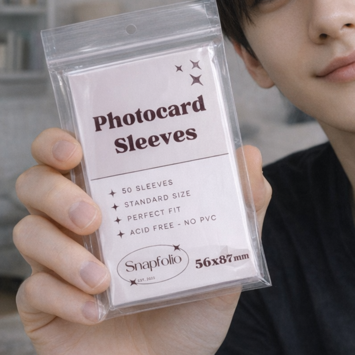 Kpop Photocard Sleeves - 56x87mm (Pack of 50)
