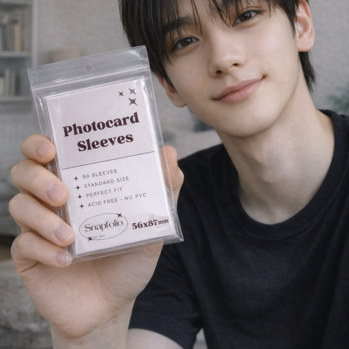 Kpop Photocard Sleeves - 56x87mm (Pack of 50)