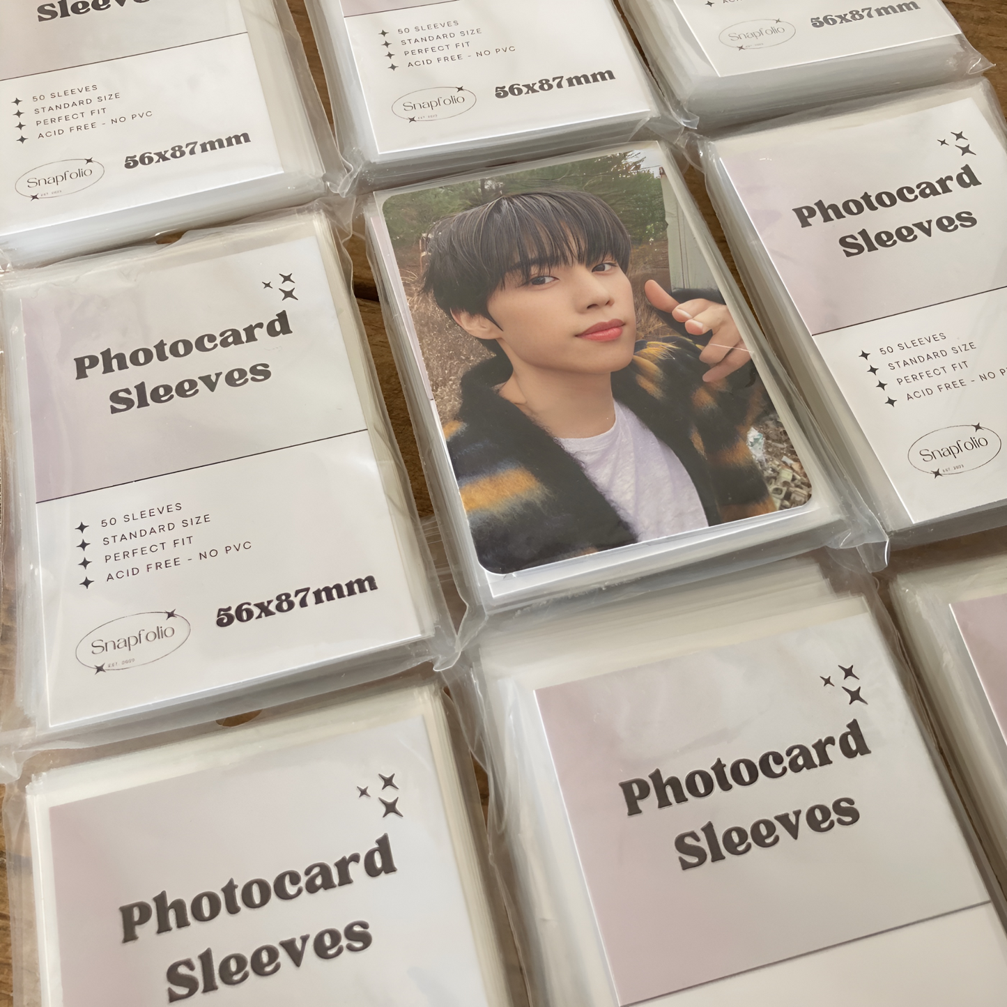 Kpop Photocard Sleeves - 56x87mm (Pack of 50)