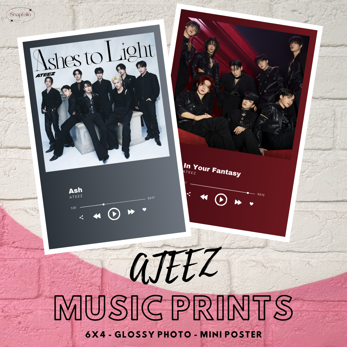 ATEEZ Mini Music Poster (6x4 Photo Print)