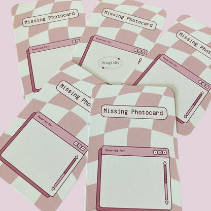 Photocard Binder Fillers / Placeholders (Pack of 10) - Pink Retro